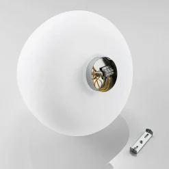 Loftlampe Bibiane i glas, opalhvid