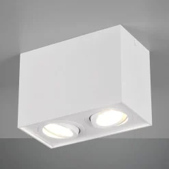 Loftlampe Biscuit, 2 lyskilder, hvid