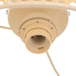 Loftlampe Boho, Ø 45 cm, creme-hvid/rattan