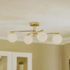Loftlampe Bumerang, guld, 4 lyskilder