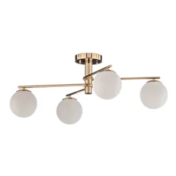 Loftlampe Bumerang, guld, 4 lyskilder