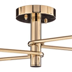 Loftlampe Bumerang, guld, 4 lyskilder