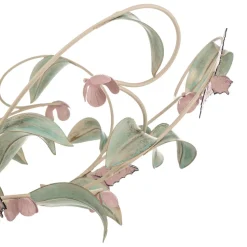 Loftlampe BUTTERFLY, creme/grøn/rosa, stål, 3 lyskilder