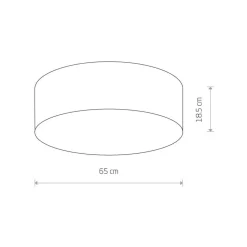 Loftlampe Cameron, grå, Ø 65 cm