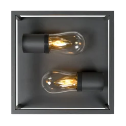 Loftlampe Carlyn badeværelse 2 lyskilder sort