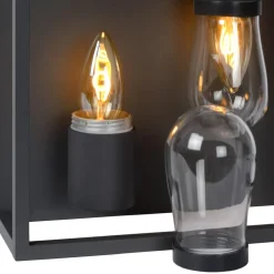 Loftlampe Carlyn badeværelse 2 lyskilder sort