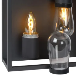 Loftlampe Carlyn badeværelse 2 lyskilder sort