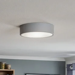 Loftlampe Cleo 300, Ø 30 cm grå