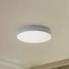 Loftlampe Cleo, Ø 50 cm, IP54, grå, metal, E27