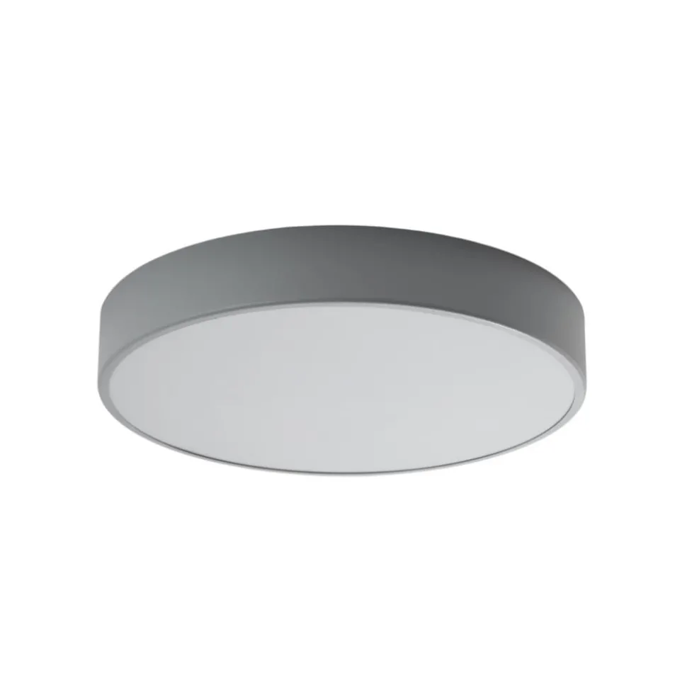 Loftlampe Cleo, Ø 50 cm, IP54, grå, metal, E27