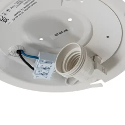 Loftlampe Cleo, Ø 20 cm, IP54, grå, metal, E27