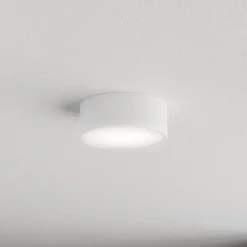Loftlampe Cleo, Ø 20 cm, IP54, hvid, metal, E27