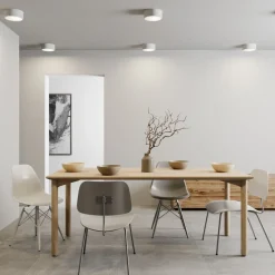 Loftlampe Cleo, Ø 20 cm, IP20, hvid, metal, E27