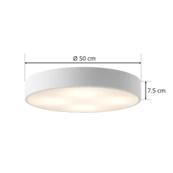 Loftlampe Cleo, Ø 50 cm, IP20, hvid, metal, E27