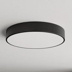 Loftlampe Cleo, Ø 50 cm, IP54, sort, metal, E27