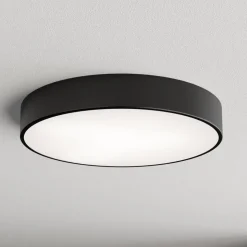 Loftlampe Cleo, Ø 50 cm, IP54, sort, metal, E27