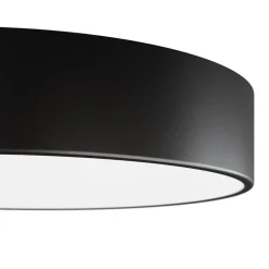 Loftlampe Cleo, Ø 20 cm, IP54, sort, metal, E27