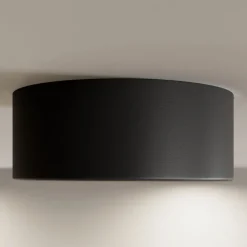 Loftlampe Cleo, Ø 20 cm, IP20, sort, metal, E27