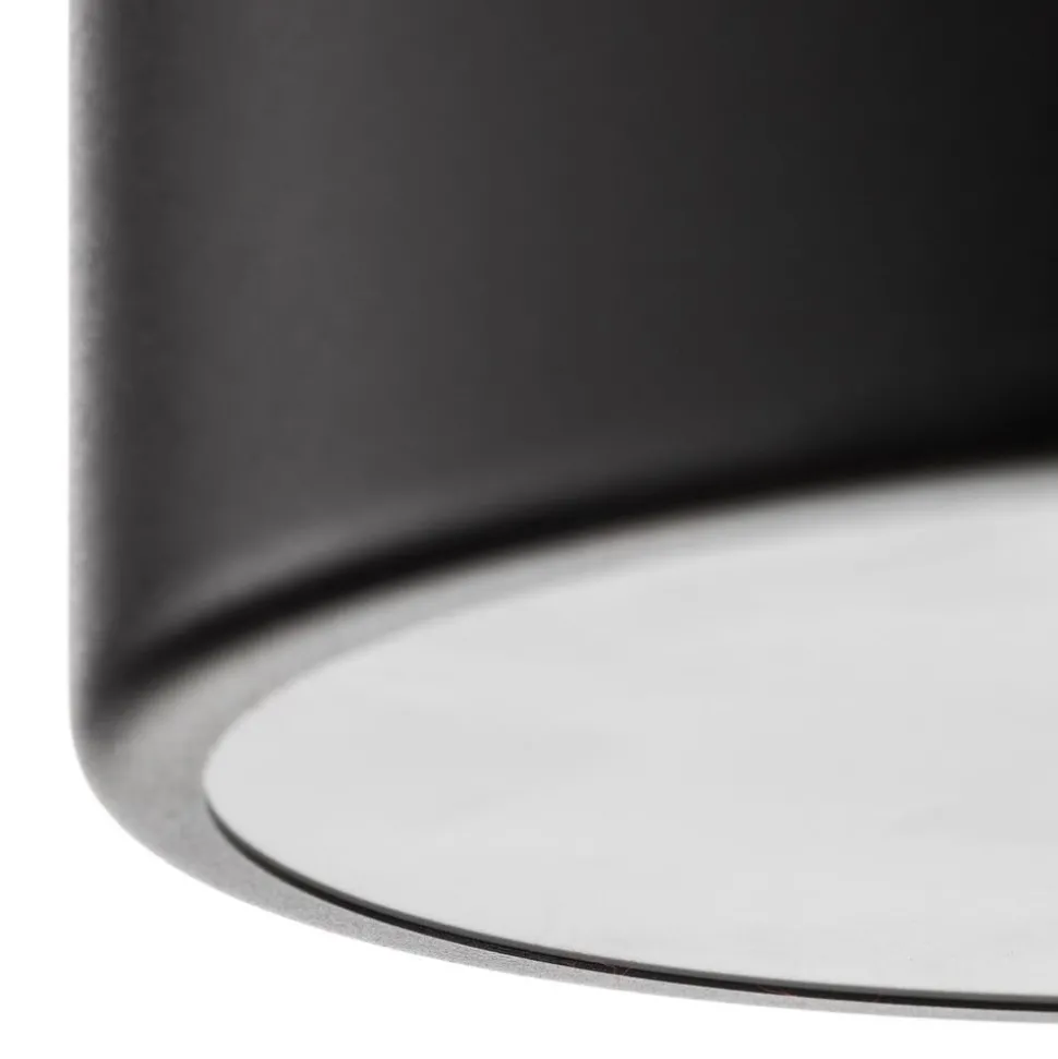 Loftlampe Cleo, Ø 20 cm, IP20, sort, metal, E27