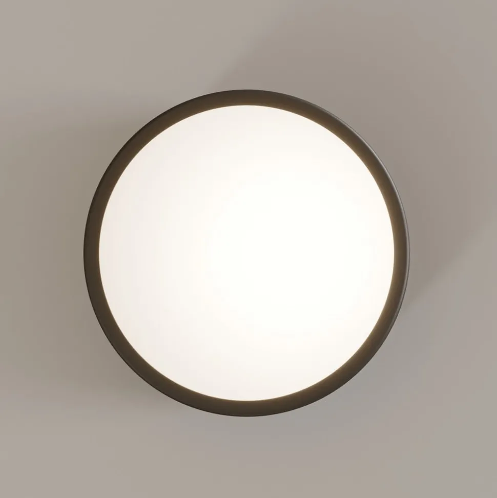 Loftlampe Cleo, Ø 20 cm, IP20, sort, metal, E27