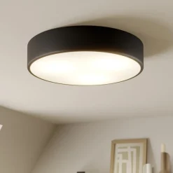 Loftlampe Cleo, Ø 40 cm, IP20, sort, metal, E27
