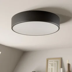 Loftlampe Cleo, Ø 40 cm, IP20, sort, metal, E27