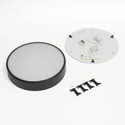 Loftlampe Cleo, Ø 40 cm, IP20, sort, metal, E27