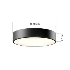 Loftlampe Cleo, Ø 40 cm, IP20, sort, metal, E27