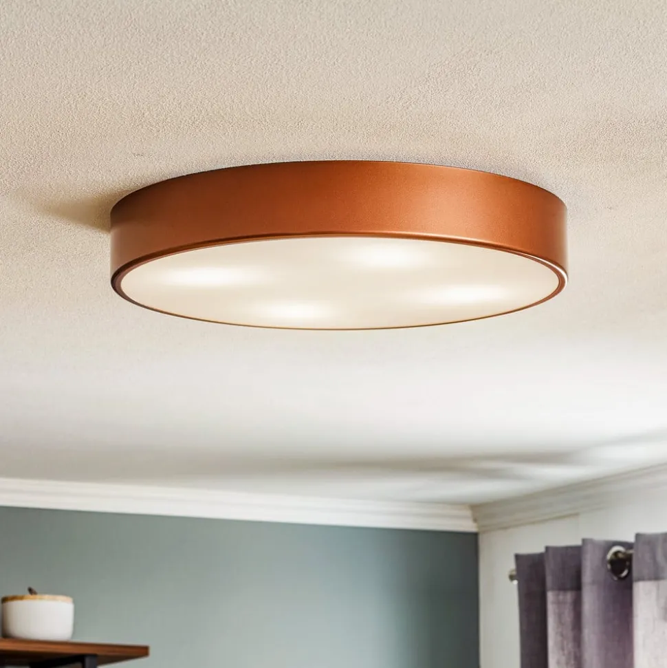 Loftlampe Cleo 500, Ø 50 cm kobber