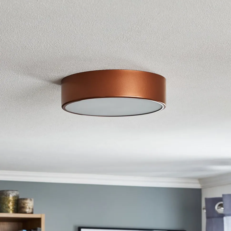 Loftlampe Cleo 300, Ø 30 cm kobber