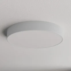 Loftlampe Cleo 500, grå, sensor, IP54, Ø 50 cm, metal