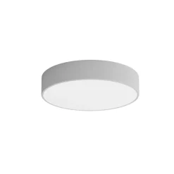 Loftlampe Cleo 400, grå, sensor, IP54, Ø 40 cm, metal