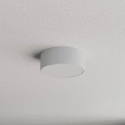 Loftlampe Cleo 200, grå, sensor, IP54, Ø 20 cm, metal