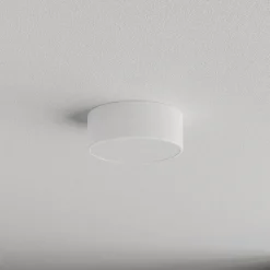 Loftlampe Cleo 200, hvid, sensor, IP54, Ø 20 cm, metal