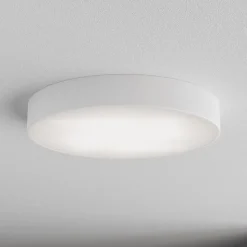 Loftlampe Cleo 500, hvid, sensor, IP54, Ø 50 cm, metal