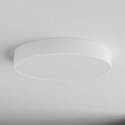 Loftlampe Cleo 500, hvid, sensor, IP54, Ø 50 cm, metal