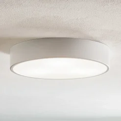 Loftlampe Cleo 400, hvid, sensor, IP20, Ø 40 cm, metal
