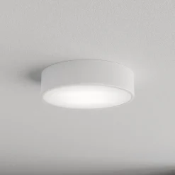 Loftlampe Cleo 300, hvid, sensor, IP54, Ø 30 cm, metal