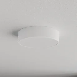 Loftlampe Cleo 300, hvid, sensor, IP54, Ø 30 cm, metal