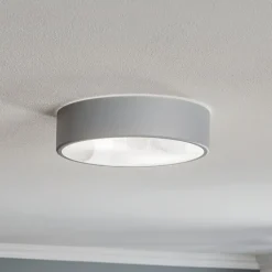 Loftlampe Cleo 300, IP54, Ø 30 cm grå