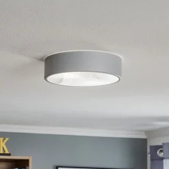 Loftlampe Cleo 300, IP54, Ø 30 cm grå