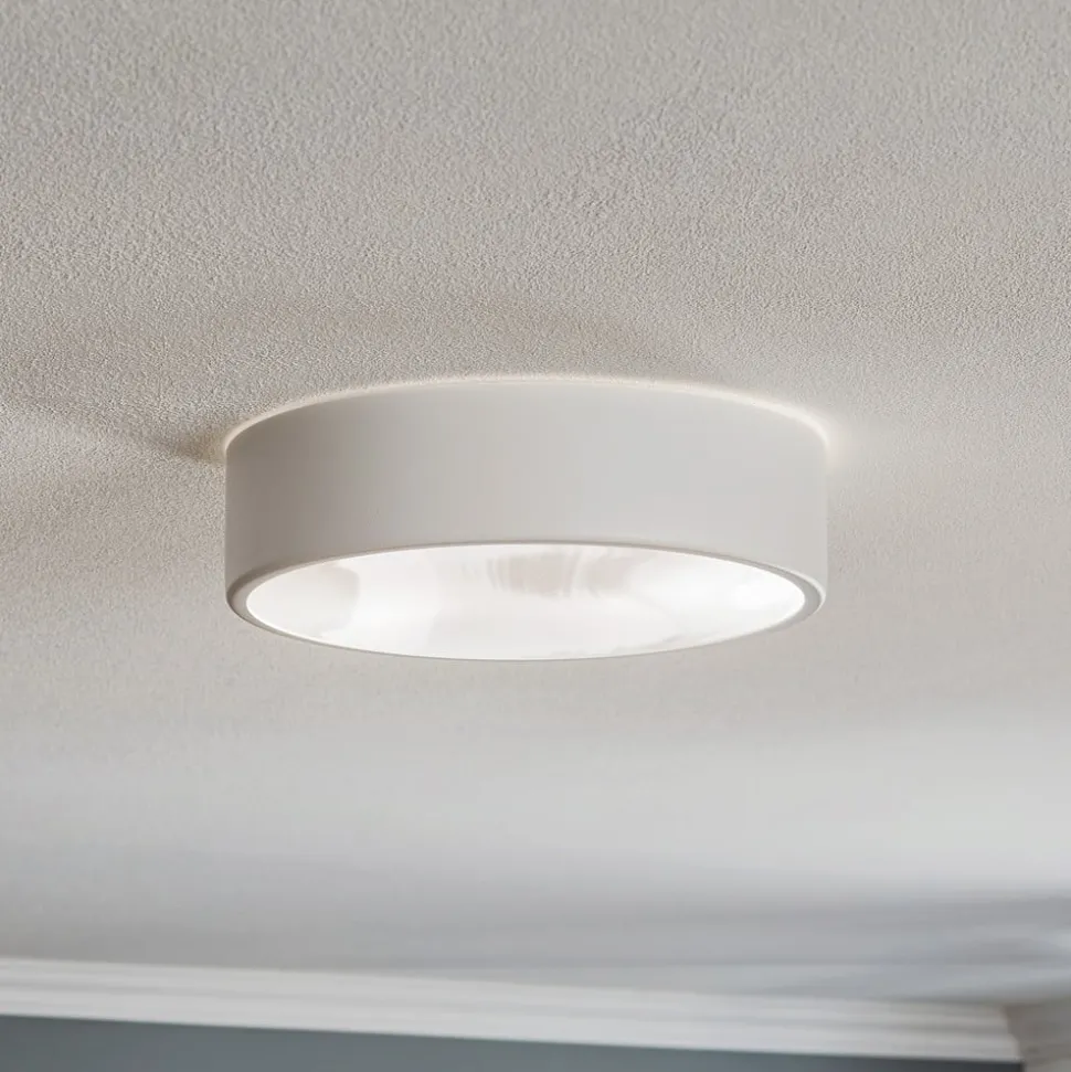 Loftlampe Cleo 300, IP54, Ø 30 cm hvid