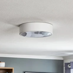 Loftlampe Cleo 300, IP54, Ø 30 cm hvid