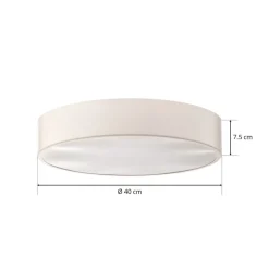 Loftlampe Cleo 400, IP54, Ø 40 cm hvid