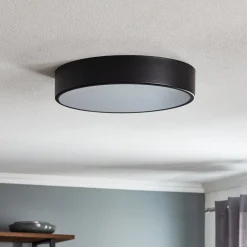 Loftlampe Cleo 400, IP54, Ø 40 cm sort