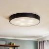 Loftlampe Cleo 600, sort, sensor, IP20, Ø 60 cm, metal