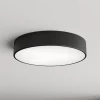 Loftlampe Cleo 400, sort, sensor, IP54, Ø 40 cm, metal