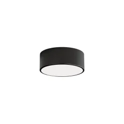 Loftlampe Cleo 200, sort, sensor, IP54, Ø 20 cm, metal