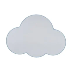 Loftlampe Cloud, blå, 63 cm lang, tekstil, sky, E27