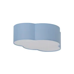 Loftlampe Cloud, blå, 43 cm lang, tekstil, sky, E27